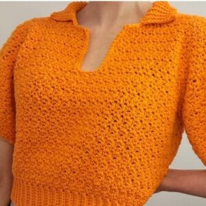 Photo of the completed crochet top